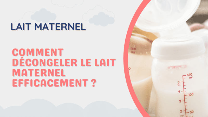décongeler le lait maternel